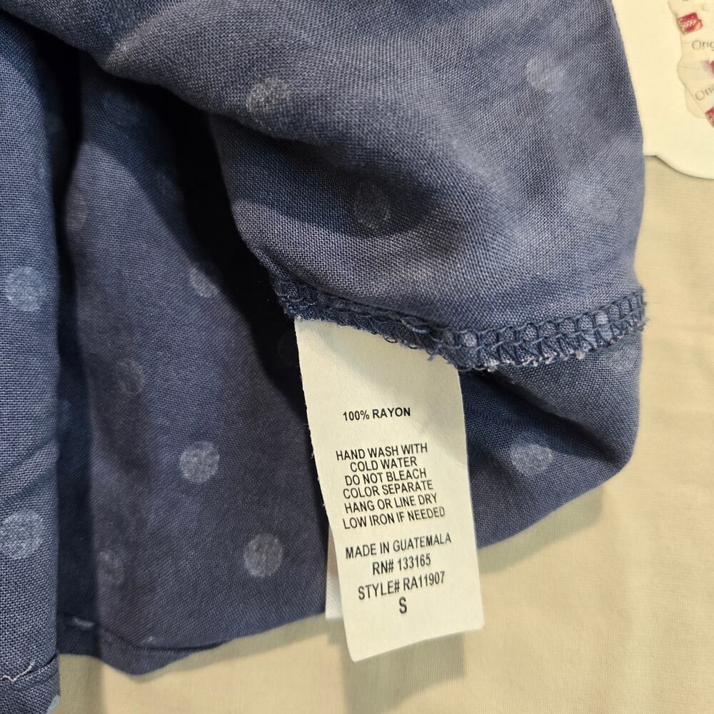 NWT Altar'd State Blue Chambray Tank Top Polka Dots Sz S Coastal Cowgirl Summer - Picture 8 of 9